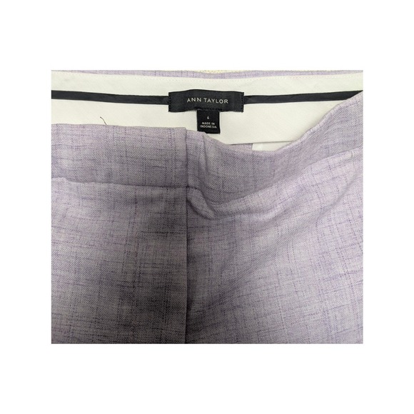 Ann Taylor Women's Dress Pants Purple Plaid Stretch Size 6 Career Summer Event - Picture 3 of 3